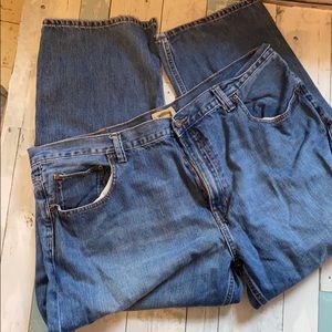 - Foundry Blue jeans high waisted faded wash straight leg. 100% cotton size44 p2